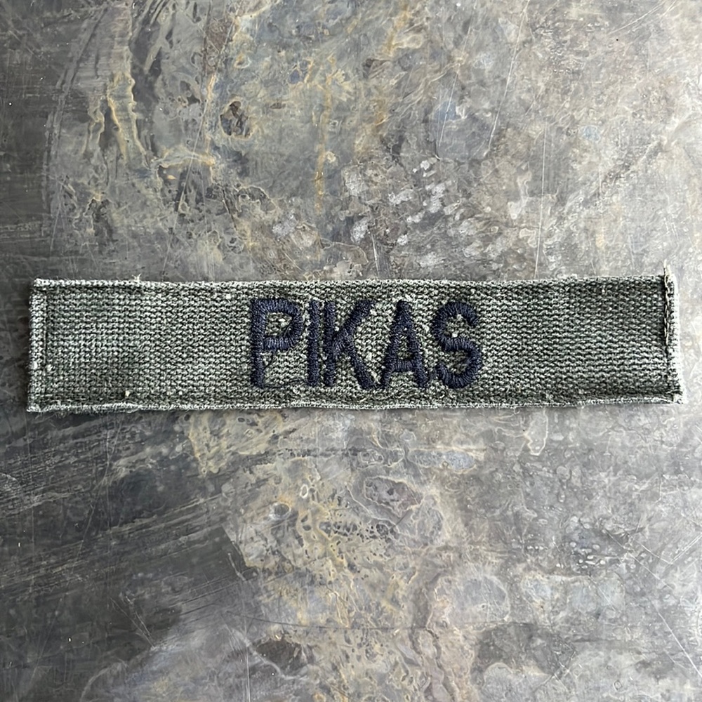 PIKAS Embroidered Vintage ‘Army Green’ Military Name Tape Patch